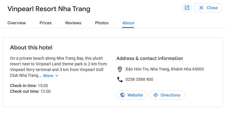 빈펄 리조트 나트랑 (Vinpearl Resort Nha Trang)