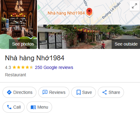냐항뇨 1984 (Nha Hang Nho 1984) – 캄란 시내